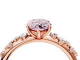 Rose gold Fancy Pink Marquise  Diamond Cluster Prong-Set Solitaire Ring_64