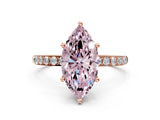 Rose gold Fancy Pink Marquise  Diamond Pavé Band with Six-Prong Setting_27