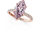 Rose gold Fancy Pink Marquise  Diamond Pavé Band with Six-Prong Setting_28
