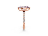 Rose gold Fancy Pink Marquise  Diamond Pavé Band with Six-Prong Setting_29