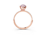 Rose gold Fancy Pink Marquise  Diamond Pavé Band with Six-Prong Setting_30