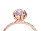 Rose gold Fancy Pink Marquise  Diamond Pavé Band with Six-Prong Setting_31