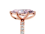 Rose gold Fancy Pink Marquise  Diamond Pavé Band with Six-Prong Setting_32