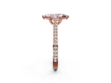 Rose gold Fancy Pink Marquise  Diamond Solitaire with Pave Band and Six-Prong Setting_22