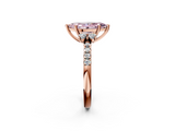 Rose gold Fancy Pink Marquise  Diamond Three-Stone Pave Band with Four-Prong Setting_22