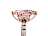 Rose gold Fancy Pink Marquise  Diamond Three-Stone Pave Band with Four-Prong Setting_25