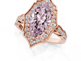 Rose gold Fancy Pink Marquise  Halo Diamond Engagement Ring with Milgrain Band and Four-Prong Setting_55