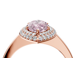 Rose gold Fancy Pink Marquise  Halo Diamond Engagement Ring with Solitaire Band and Four-Prong Setting_24
