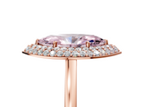 Rose gold Fancy Pink Marquise  Halo Diamond Engagement Ring with Solitaire Band and Four-Prong Setting_25