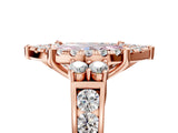 Rose gold Fancy Pink Marquise  Halo Diamond Engagement Ring with Split Shank and Four-Prong Setting_48