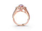 Rose gold Fancy Pink Marquise  Halo Diamond Engagement Ring with Split Shank and Prong Setting_70