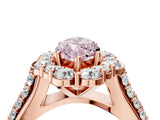 Rose gold Fancy Pink Marquise  Halo Diamond Engagement Ring with Split Shank and Prong Setting_71