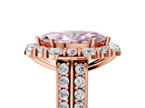 Rose gold Fancy Pink Marquise  Halo Diamond Engagement Ring with Split Shank and Prong Setting_72