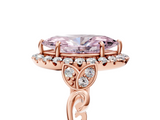 Rose gold Fancy Pink Marquise  Halo Diamond Engagement Ring with Vintage-Inspired Band and Four-Prong Setting_8