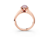 Rose gold Fancy Pink Marquise  Halo Diamond Ring with Cathedral Band and Four-Prong Setting_52