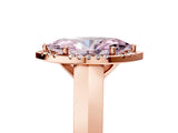 Rose gold Fancy Pink Marquise  Halo Diamond Ring with Cathedral Band and Four-Prong Setting_54