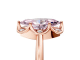 Rose gold Fancy Pink Marquise  Halo Diamond Ring with Round Cluster Setting, Solitaire Band, and Four-Prong Setting_54