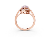 Rose gold Fancy Pink Marquise  Halo Diamond Ring with Split Shank and Four-Prong Setting_48