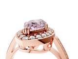Rose gold Fancy Pink Marquise  Halo Diamond Ring with Split Shank and Four-Prong Setting_50