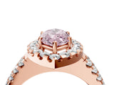 Rose gold Fancy Pink Marquise  Halo Diamond Split Shank Engagement Ring with Prong Setting_27