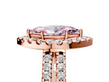 Rose gold Fancy Pink Marquise  Halo Diamond Split Shank Engagement Ring with Prong Setting_28
