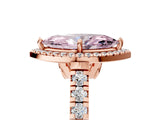 Rose gold Fancy Pink Marquise  Halo Pavé Diamond Engagement Ring with Four-Prong Setting_31
