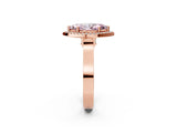 Rose gold Fancy Pink Marquise  Halo Pave Split Shank Prong Setting Ring_27