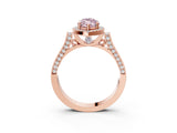 Rose gold Fancy Pink Marquise  Halo Pave Split Shank Prong Setting Ring_28