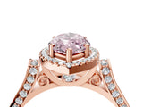 Rose gold Fancy Pink Marquise  Halo Pave Split Shank Prong Setting Ring_29