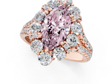 Rose gold Fancy Pink Marquise  Halo Split Shank Diamond Engagement Ring with Pave Band and Four-Prong Setting_55