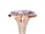 Rose gold Fancy Pink Marquise  Halo Split Shank Pave Diamond Ring with Four-Prong Setting_54