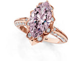 Rose gold Fancy Pink Marquise  Halo Split Shank Pave Diamond Ring with Petal Prong Setting_16