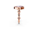 Rose gold Fancy Pink Marquise  Milgrain Marquise Diamond Twist Band Ring_64