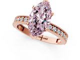 Rose gold Fancy Pink Marquise  Milgrain Pave Diamond Engagement Ring with Four-Prong Setting_156