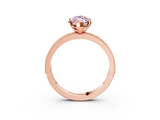 Rose gold Fancy Pink Marquise  Milgrain Pave Diamond Engagement Ring with Four-Prong Setting_158