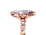 Rose gold Fancy Pink Marquise  Solitaire Bezel Accent Diamond Engagement Ring with Beaded Band and Four-Prong Setting_46