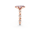 Rose gold Fancy Pink Marquise  Solitaire Bezel-Set Diamond Ring with Beaded Band and Four-Prong Setting_34