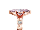 Rose gold Fancy Pink Marquise  Solitaire Bezel-Set Diamond Ring with Beaded Band and Four-Prong Setting_37