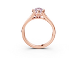 Rose gold Fancy Pink Marquise  Solitaire Bezel-Set Diamond Ring with Channel-Set Band_76