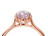Rose gold Fancy Pink Marquise  Solitaire Cathedral Diamond Ring with Six-Prong Setting_21