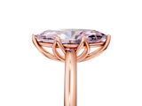 Rose gold Fancy Pink Marquise  Solitaire Cathedral Diamond Ring with Six-Prong Setting_22