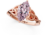 Rose gold Fancy Pink Marquise  Solitaire Celtic Knot Engagement Ring with Four-Prong Setting_43