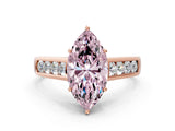 Rose gold Fancy Pink Marquise  Solitaire Channel-Set Diamond Engagement Ring with Four-Prong Setting_31