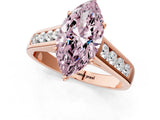 Rose gold Fancy Pink Marquise  Solitaire Channel-Set Diamond Engagement Ring with Four-Prong Setting_32