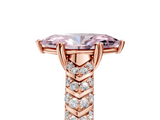 Rose gold Fancy Pink Marquise  Solitaire Chevron Pave Diamond Engagement Ring with Six-Prong Setting_8