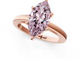 Rose gold Fancy Pink Marquise  Solitaire Diamond Engagement Ring with Four-Prong Setting on a Classic Band_4