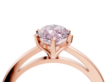 Rose gold Fancy Pink Marquise  Solitaire Diamond Engagement Ring with Four-Prong Setting on a Classic Band_7