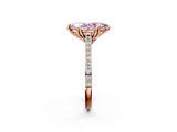 Rose gold Fancy Pink Marquise  Solitaire Diamond Engagement Ring with Pave Band and Six-Prong Setting_22
