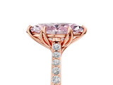 Rose gold Fancy Pink Marquise  Solitaire Diamond Engagement Ring with Pave Band and Six-Prong Setting_25