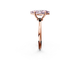 Rose gold Fancy Pink Marquise  Solitaire Diamond Ring with 4-Prong Setting on a Classic Band_5